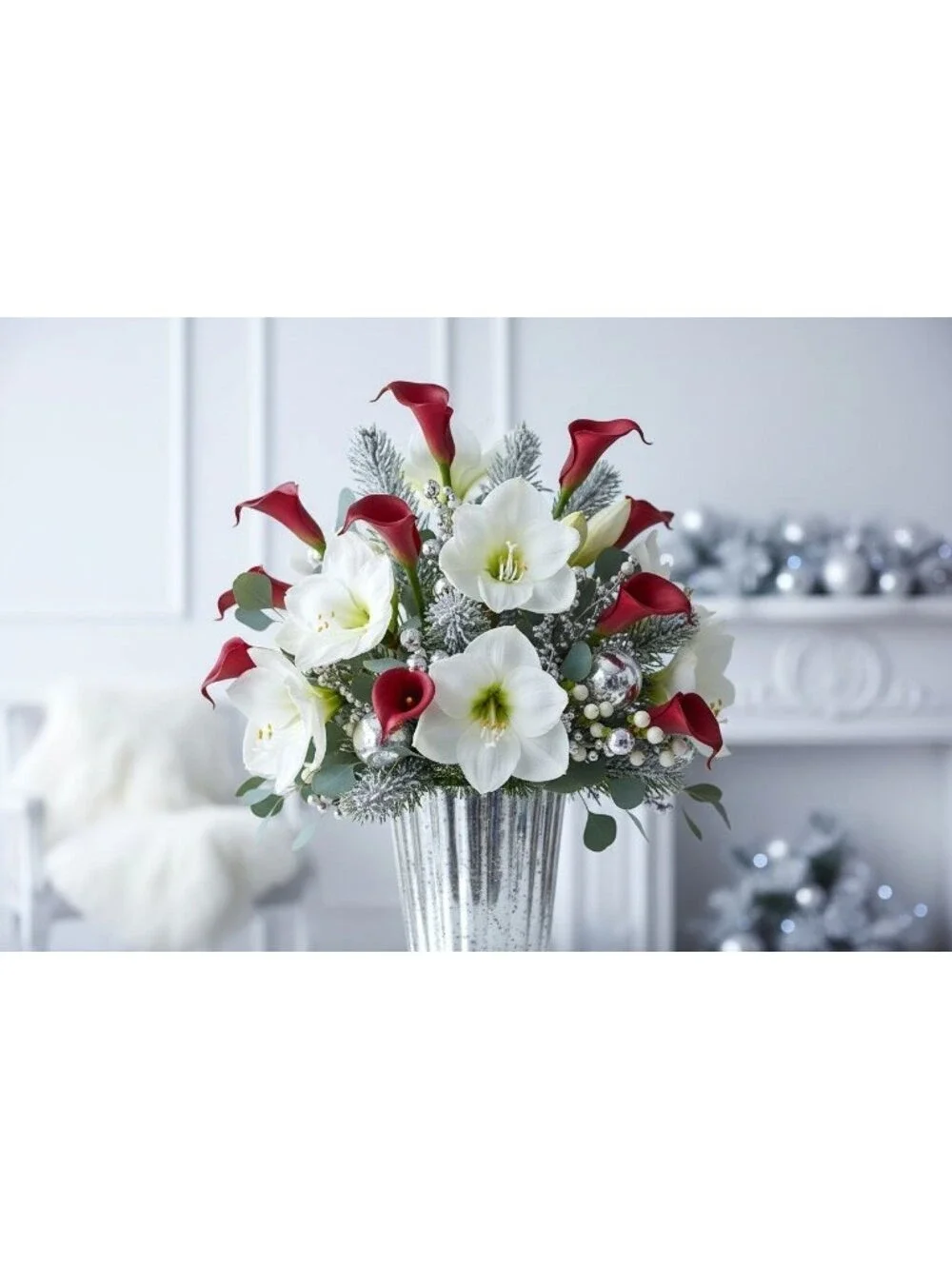 Artificial Red Calla Lily Stems Real Touch Faux Flowers 14 Inch Set of 5